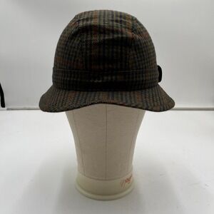 Daks Hat Tweed Wool Check Bucket Cloche Small Multi-Color Women Vintage